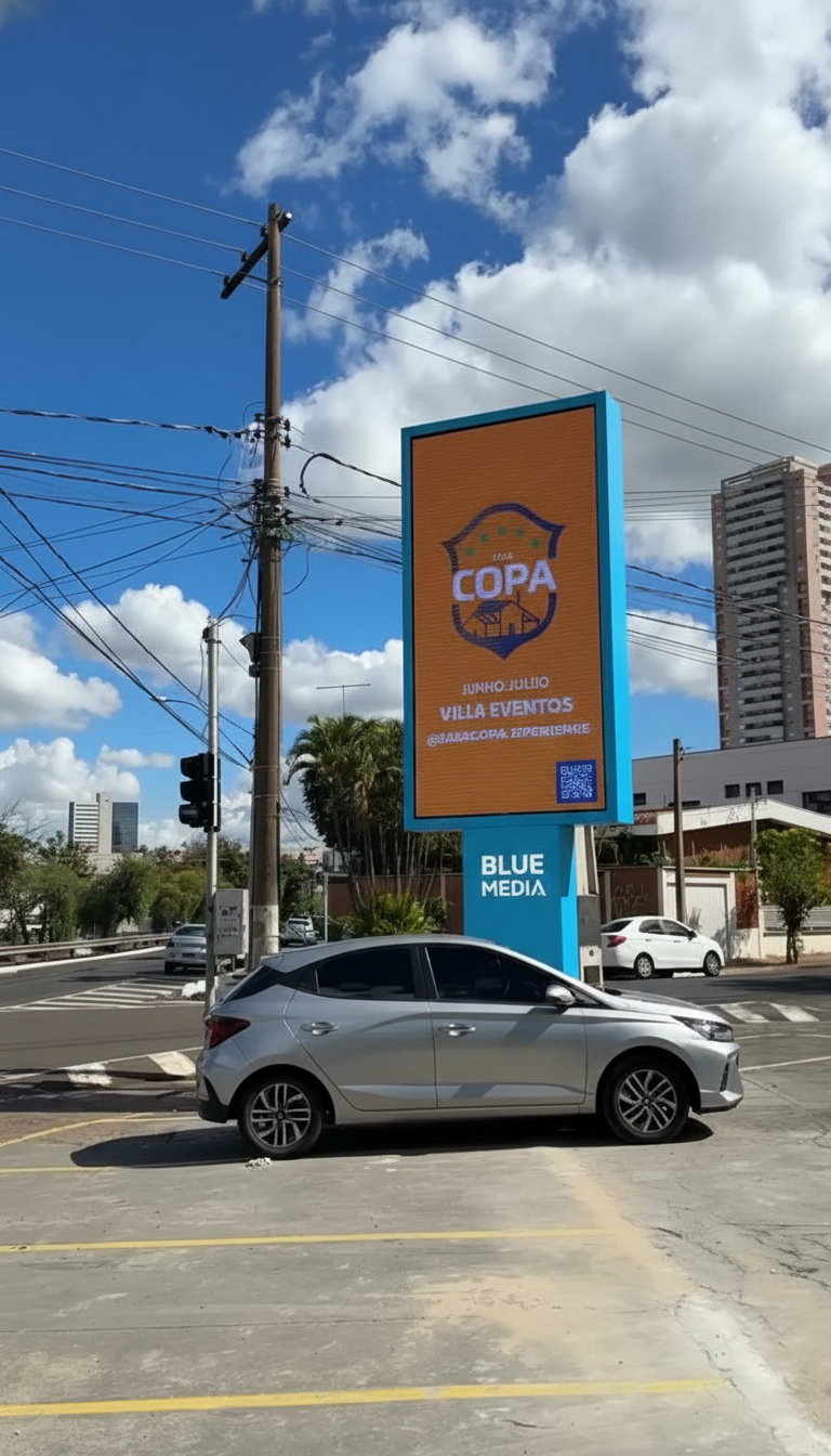 Painel LED Outdoor Blue Led